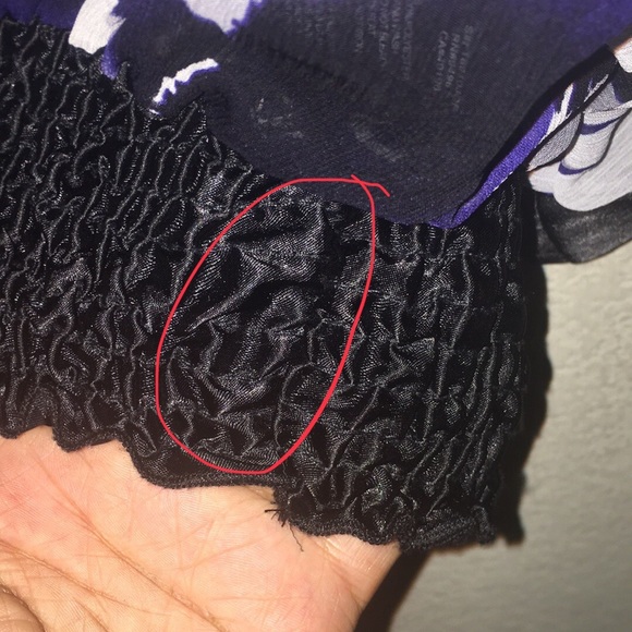 FOREVER 21 FLORAL SPLIT SLEEVE CROP TOP - Picture 5 of 8